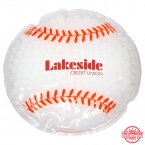 Promotional Baseball Hot/cold Pack Solid White