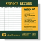 Promotional White Gloss Block-out Roll Labels. Any butt-cut rectangle with square corners (17 to 24 square inches) Flexo-printed