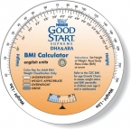 Promotional 3 Wheel Cal. Bmi - Children / Adult (4.25" Dia.) Digital 4cp & Varnish - Metric Measurements