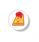 Promotional .040 White Polystyrene Magnetic Badges with Clear PVC overlay (1.75" Circle) High-res digital 4 Color Process