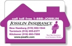 Promotional .020 White Gloss Vinyl Coupon Holder with removable foam tape on back / House (2.54" x 4.03") Screen-printed