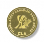 Promotional .006 Custom Shape Debossed Gold Polyester Decals (4.1 to 7 square inches) Non-imprinted