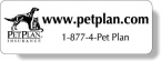Promotional Stock Shape White Matte Polyolefin Roll Labels - Rectangle (1.25" x 3.5" dia.) Flexo-printed
