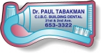 Promotional .020 Stock Shape Magnets / Toothpaste & Brush (1.5" x 3") Four color process