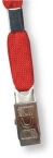 Promotional Stock 36" Red Lanyard with 3/8" bull dog clip in BULK