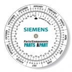 Promotional .020 Custom Imprinted White Gloss Vinyl Plastic Wheel Calculator / Date Finder (4.25" Dia.) Screen-printed