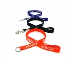 Promotional 5/8" Silkscreened Flat Lanyard W/ Double Standard Attachment