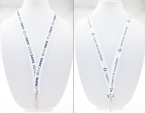 Promotional 3/4" Silkscreened Recycled Lanyard W/ Double Standard Attachment