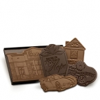 Promotional 2" X 2" Custom Shape Chocolate In Cellophane Bag