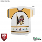 Promotional 72 Hr Fast Ship - Hockey Jersey Shape Rally Towel, 17x18, Sublimated Or Blank