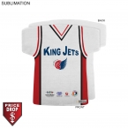Promotional Basketball Jersey Shape Rally Towel, 17x18, Sublimated Or Blank