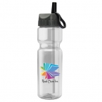Promotional Champion -28 Oz. Trans. Bottle-flip Straw - Dp