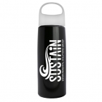 Promotional 26 Oz Metalike Flair Bottle With Oval Crest Lid