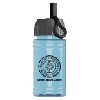Promotional Upcycle - Mini 16 Oz. Rpet Sports Bottle With Ring Straw Lid