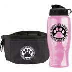 Promotional Thirsty Dog - Sports Bottle & Folding Dog Bowl