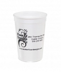 Promotional 12 oz. / White/Stadium - Reusable Plastic Cups