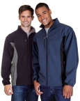 Promotional Mens Contrast 3 Layer Fleece Bonded Soft Shell Jacket