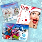Promotional Microfiber Winter Theme Lens Cloth - 7" x 7"